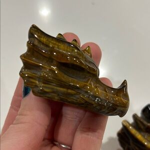 Tigers eye Dragon Head Crystal Figurine